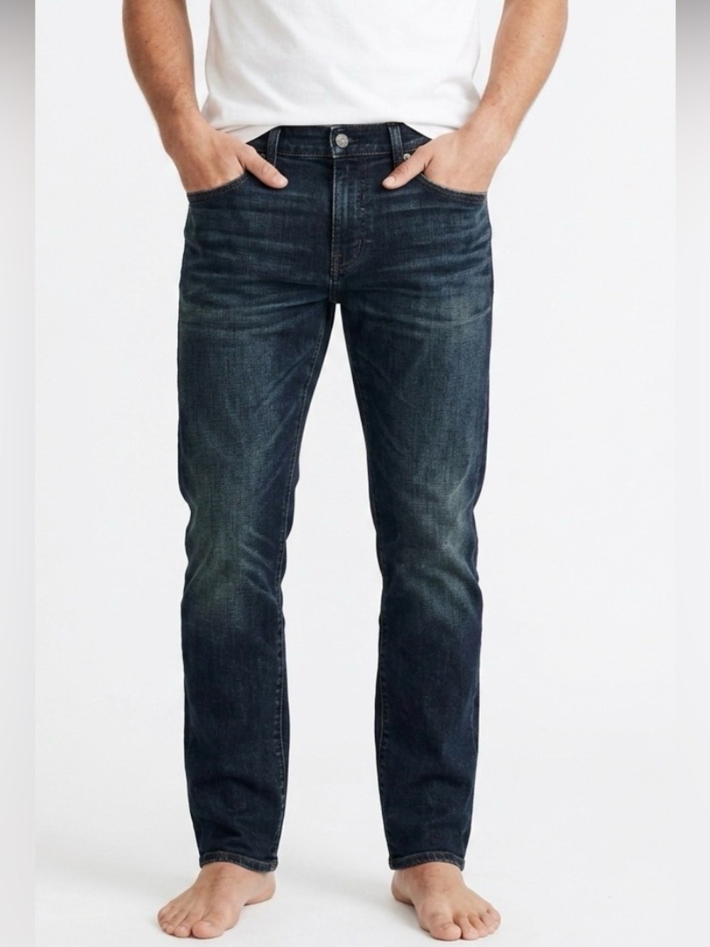 Goodfellow & Co Men's Slim Straight Total Flex Dark Blue Jeans 30Wx32L